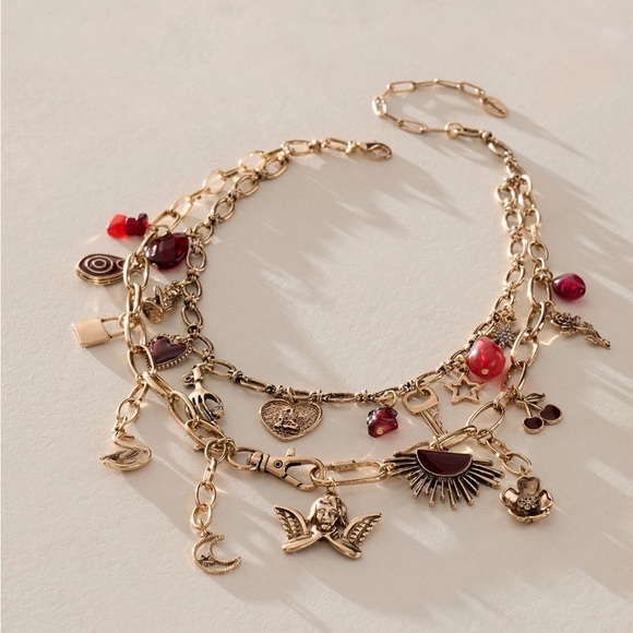 NWT Free People Maxamillion Charm Necklace - Love Shop - Picture 2 of 3